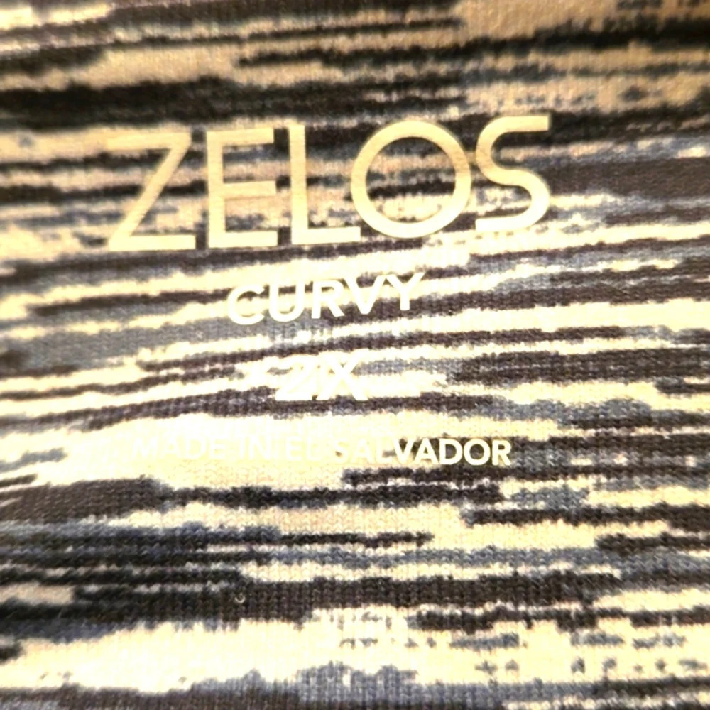 Zelos High Impact High Rise Athletic Leggings Gray & Green Size 2X - Picture 6 of 15